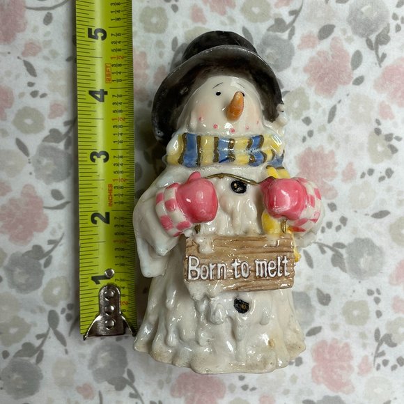 Ceramic Snowman - "Born to Melt" - Funny - Picture 7 of 7